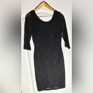 Eliza J Elegant Black Lace Formal Dress, Size 4